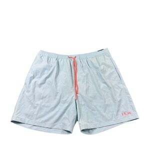 Huk Light Blue Mesh Lined Men's Above The Knee Swimtrunk Size XL NWT